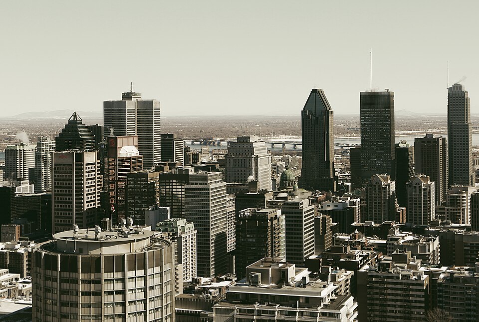 Downtown Montreal towers seen from Mount Royal